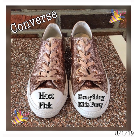 glitter converse rose gold